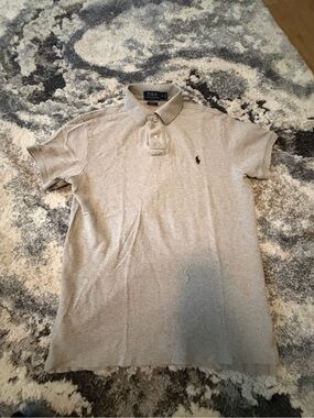 Polo by Ralph Lauren Light Beige Men's Polo Shirt with Embroidered Pony